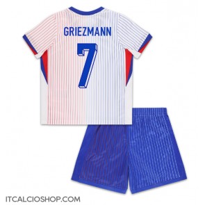 Francia Antoine Griezmann #7 Seconda Maglia Bambino Europei 2024 Manica Corta (+ Pantaloni corti)